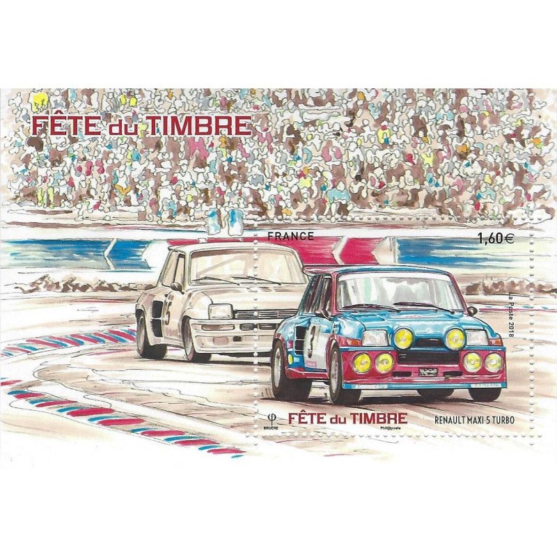 Feuillet de timbre Renault Maxi 5 Turbo N°F5205 neuf**.