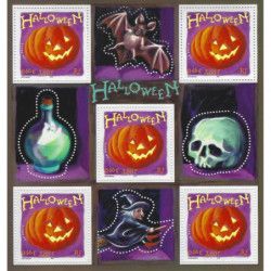 Bloc-feuillet de timbres N°40 Halloween neuf**.