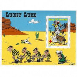Bloc-feuillet de timbre N°55 Lucky Luke neuf**.