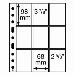 Pochettes plastique souple à 9 compartiments pour cartes de jeux.