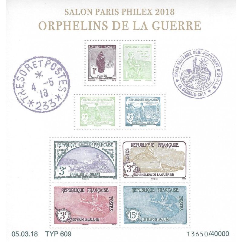 Feuillet de 8 timbres Orphelins de la guerre F5226 neuf**.