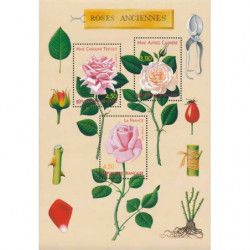 Bloc-feuillet de timbres N°24 Roses anciennes neuf**.