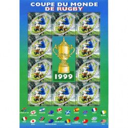 Bloc-feuillet de timbres N°26 Coupe du monde de Rugby neuf**.