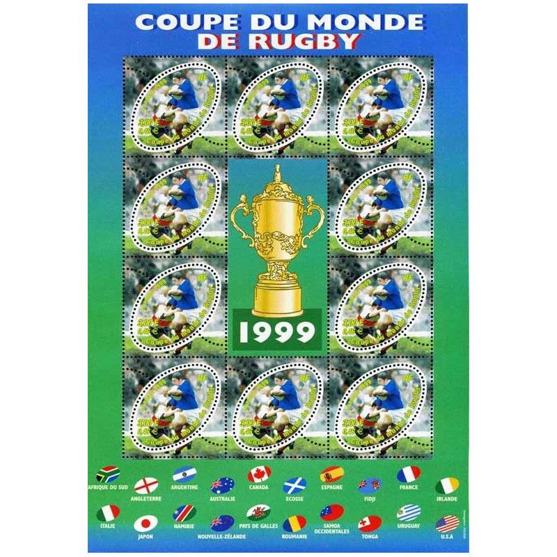 Bloc-feuillet de timbres N°26 Coupe du monde de Rugby neuf**.