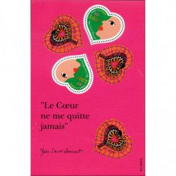 Bloc-feuillet de timbres N°27 Cœurs Yves Saint Laurent neuf**.