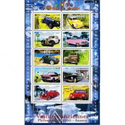 Bloc-feuillet de timbres N°30 Voitures anciennes neuf**.
