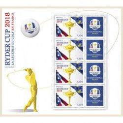 Bloc-feuillet de timbres N°142 Ryder Cup blanc neuf**.