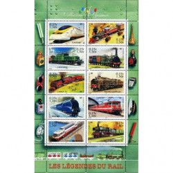 Bloc-feuillet de timbres N°38 Locomotives neuf**.