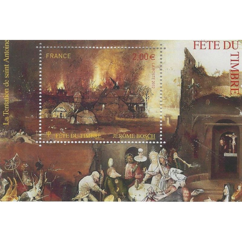 Feuillet de timbre Tentation de Saint Antoine N°F4689 neuf**.