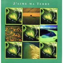 Bloc-feuillet de timbres N°43 Cœurs Saint Valentin neuf**.