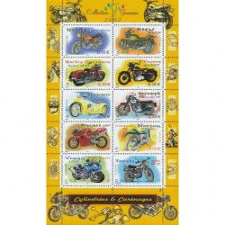 Bloc-feuillet de timbres N°51 Motos neuf**.