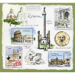 Bloc-feuillet de timbres N°53 Capitale européenne Rome neuf**.