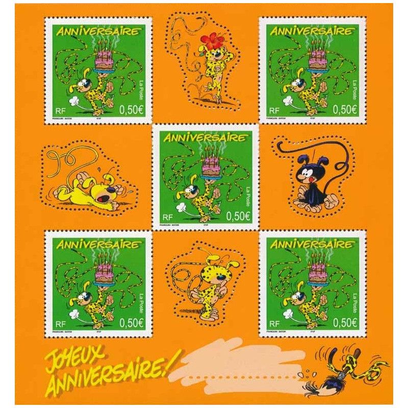 Bloc-feuillet de timbres N°58 Marsupilami neuf**.