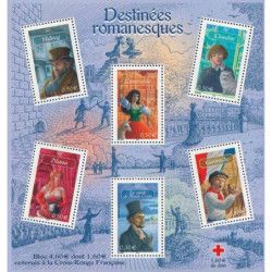 Bloc-feuillet de timbres N°60 Destinées romanesques neuf**.