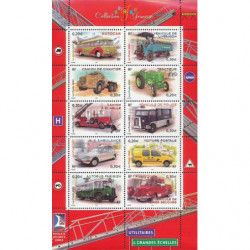 Bloc-feuillet de timbres N°63 Véhicules utilitaires neuf**.