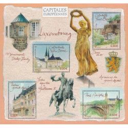 Bloc-feuillet de timbres N°64 Capitale européenne Luxembourg neuf**.