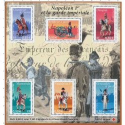 Bloc feuillet de timbres N°72 Napoléon 1er et garde impériale neuf**.