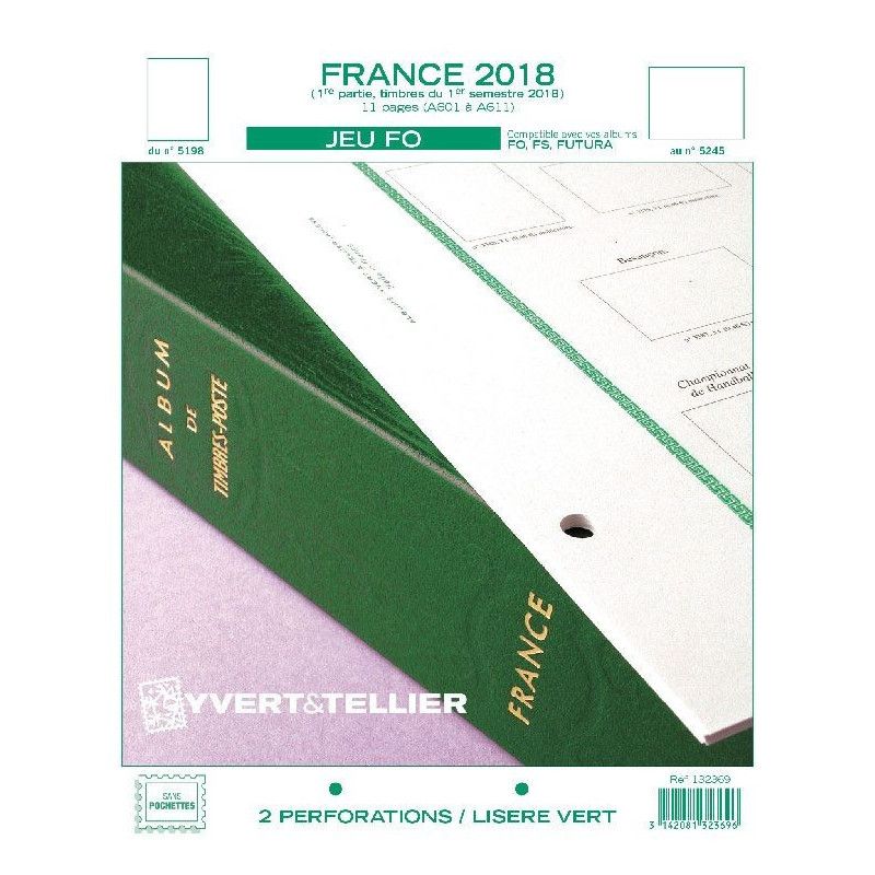 Jeux FO timbres de France 2018 premier semestre.