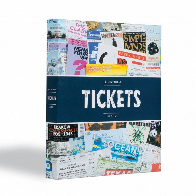 Album illustré pour collectionner les tickets, billets d'entrée.