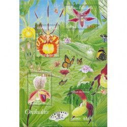 Bloc-feuillet de timbres N°81 Orchidées neuf**.