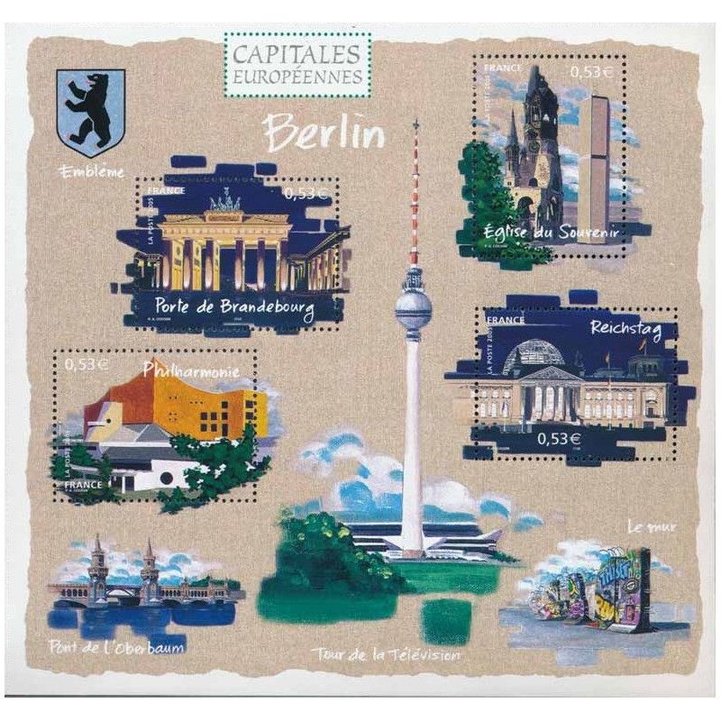 Bloc-feuillet de timbres N°88 Capitale européenne Berlin neuf**.