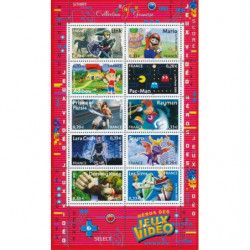 Bloc-feuillet de timbres N°91 Héros des jeux vidéo neuf**.