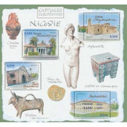 Bloc-feuillet de timbres N°101 Capitale européenne Nicosie neuf**.
