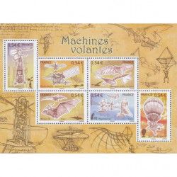 Bloc-feuillet de timbres N°103 Les machines volantes neuf**.