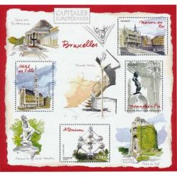 Bloc-feuillet de timbres N°111 Capitale européenne Bruxelles neuf**.