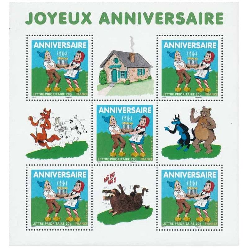 Bloc-feuillet de timbres N°112 Sylvain et Sylvette neuf**.