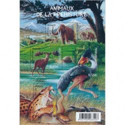 Bloc-feuillet de timbres N°119 Animaux de la préhistoire neuf**.