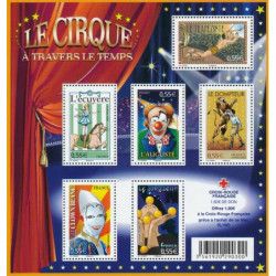 Bloc-feuillet de timbres N°121 Le Cirque neuf**.