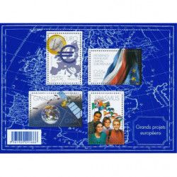 Bloc-feuillet de timbres N°123 Projets européens neuf**.