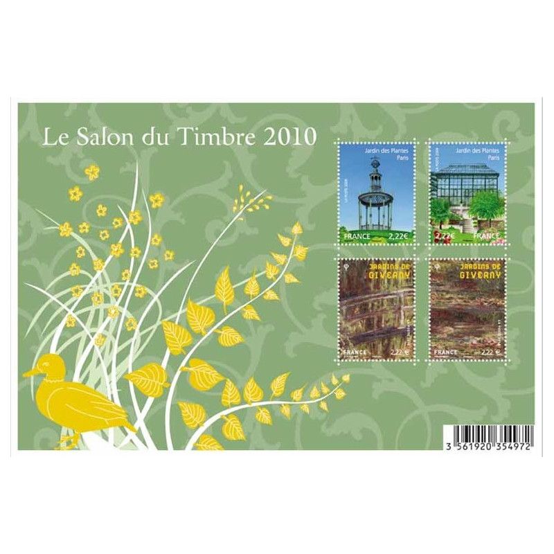 Bloc-feuillet de timbres N°130 Jardins de France neuf**.