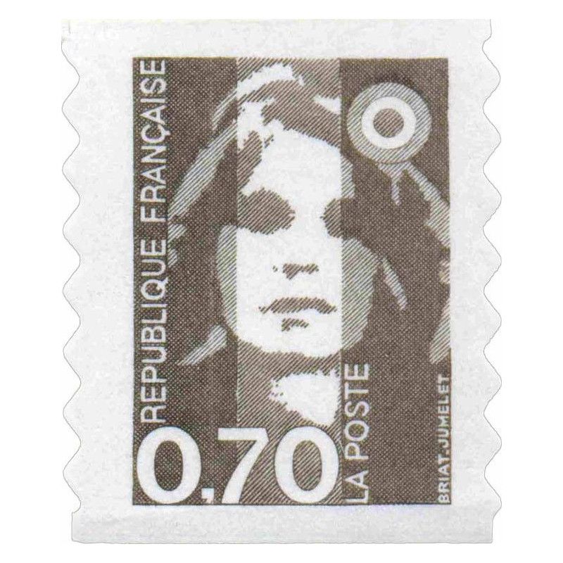 Timbre autoadhésif de France N°6 - Marianne du Bicentenaire.