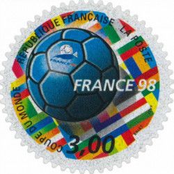 Timbre autoadhésif de France N°17 - Coupe du monde France 98.