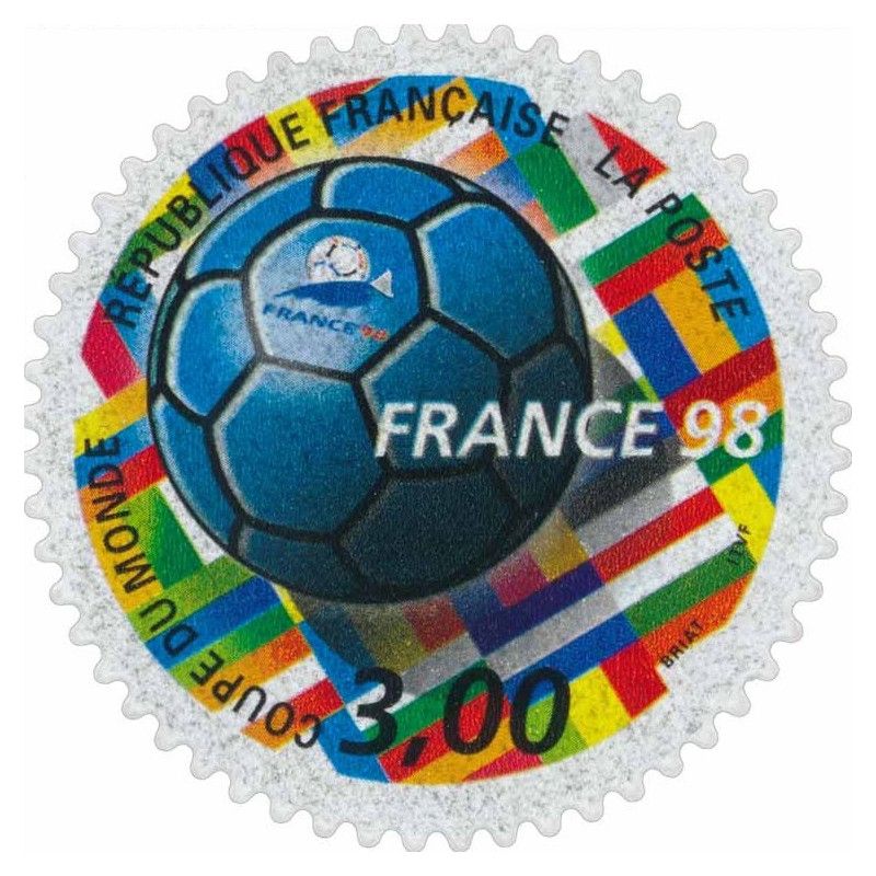 Timbre autoadhésif de France N°17 - Coupe du monde France 98.