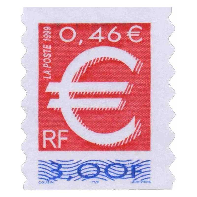 Timbre autoadhésif de France N°24 - Euro.