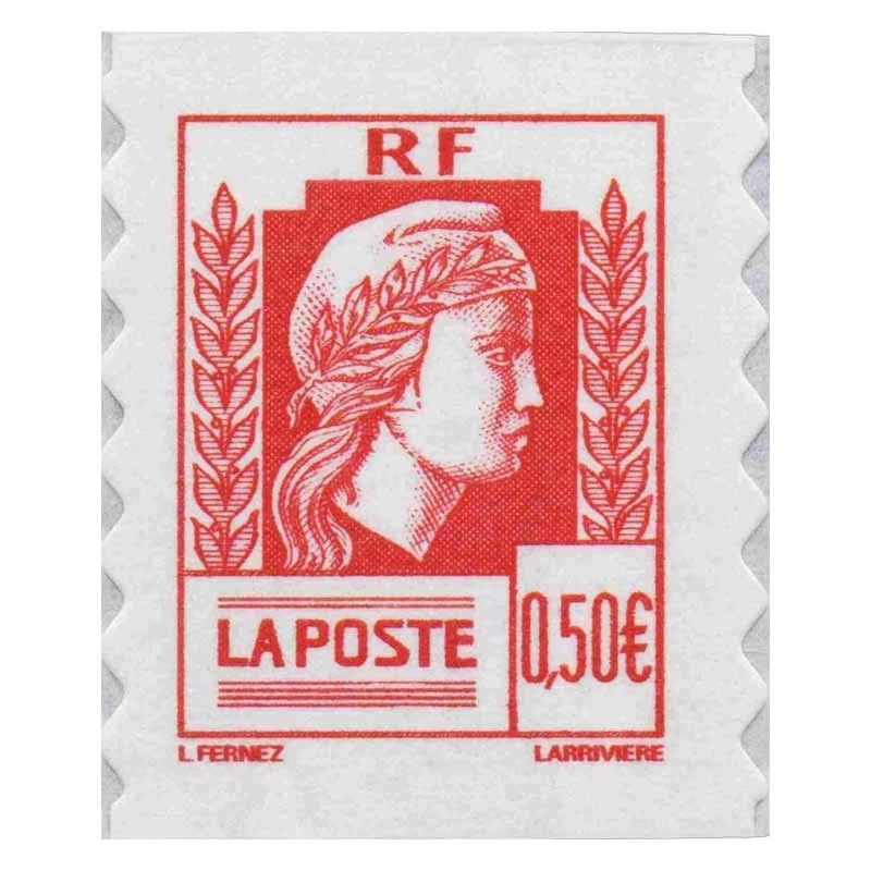 Timbre autoadhésif de France N°43 - Marianne d'Alger.