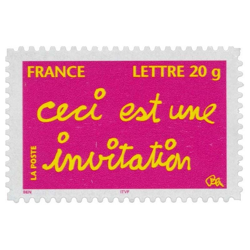 Timbre autoadhésif de France N°52A - Invitation.