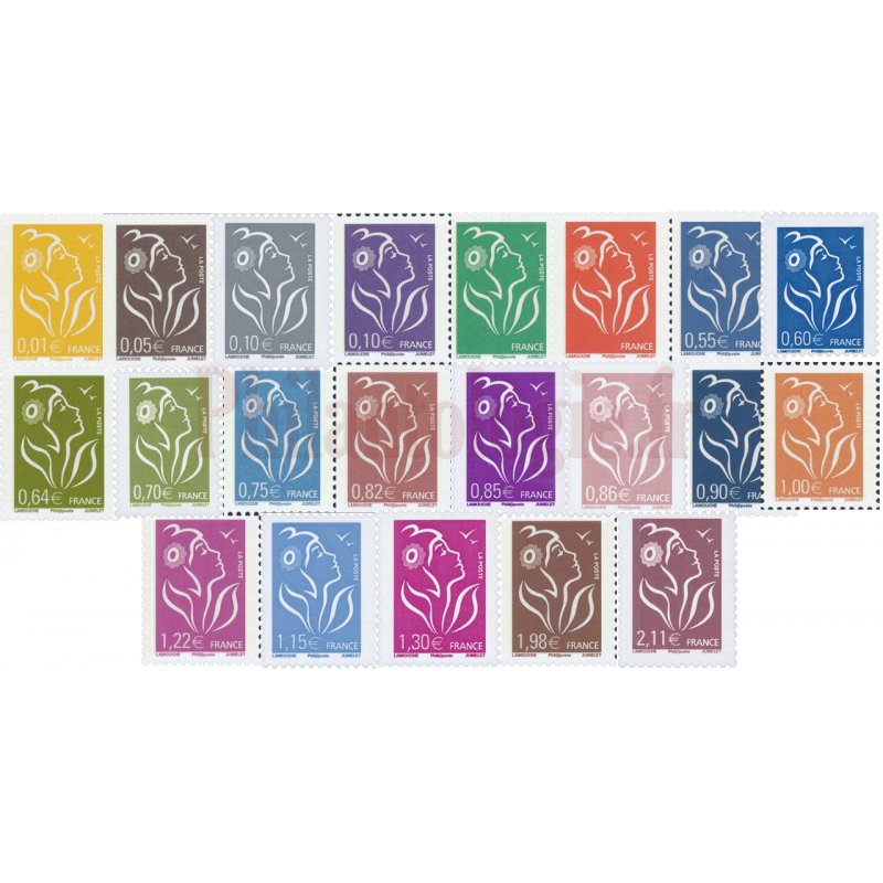 Timbres autoadhésifs de France N°84A-84U - Marianne de Lamouche.