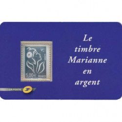 Timbre autoadhésif de France N°85 - Marianne de Lamouche argent.