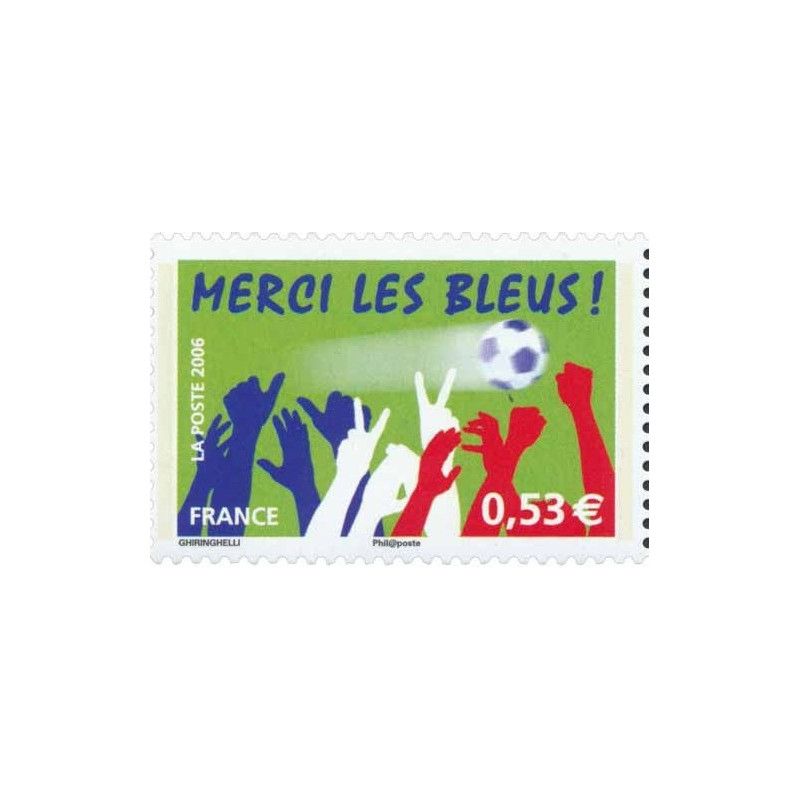 Timbre autoadhésif de France N°85B - Merci les bleus.