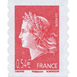 Timbre autoadhésif de France N°139 - Marianne de Cheffer.
