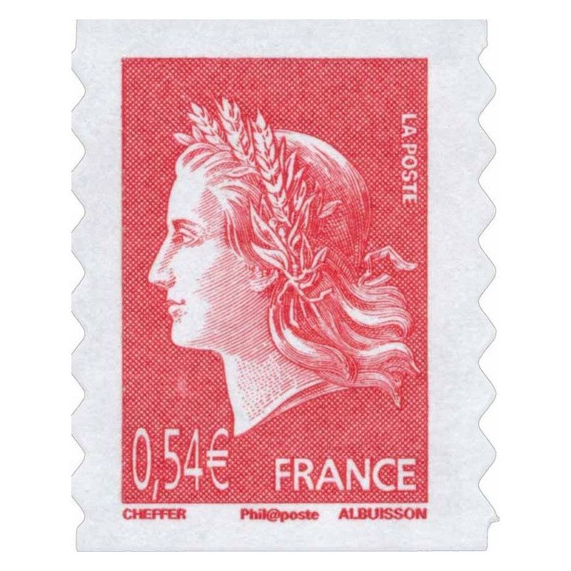 Timbre autoadhésif de France N°139 - Marianne de Cheffer.