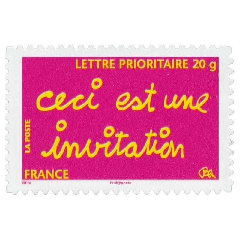 Timbre autoadhésif de France N°204 - Invitation.