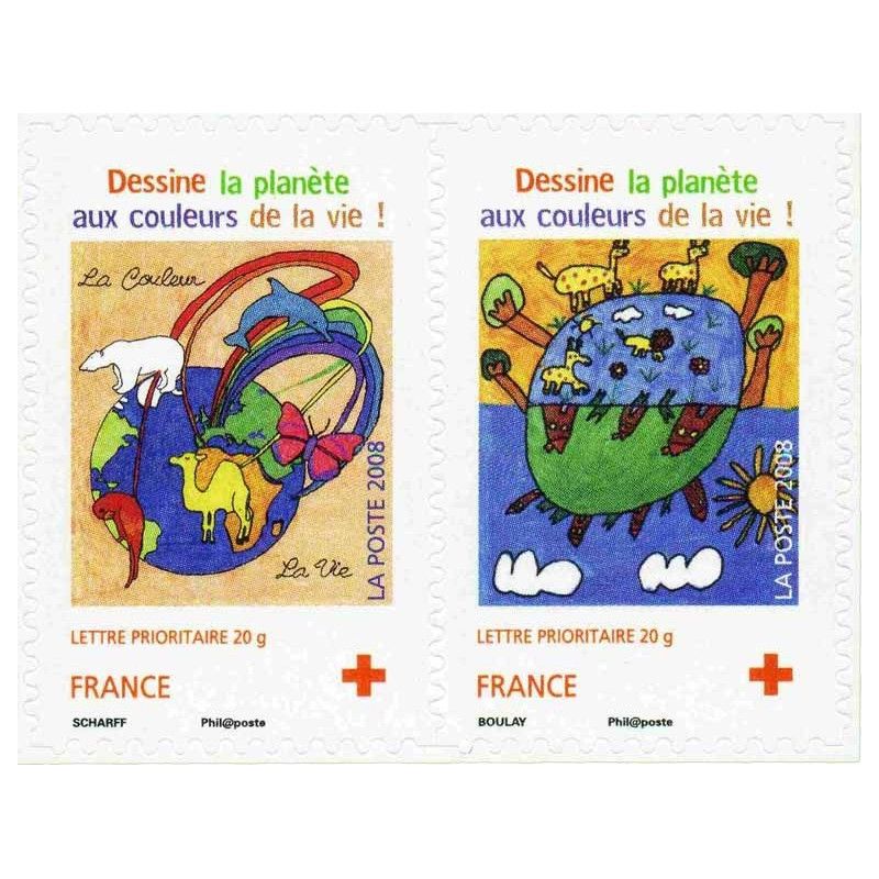 Timbres autoadhésifs de France N°237-238 Croix-Rouge.