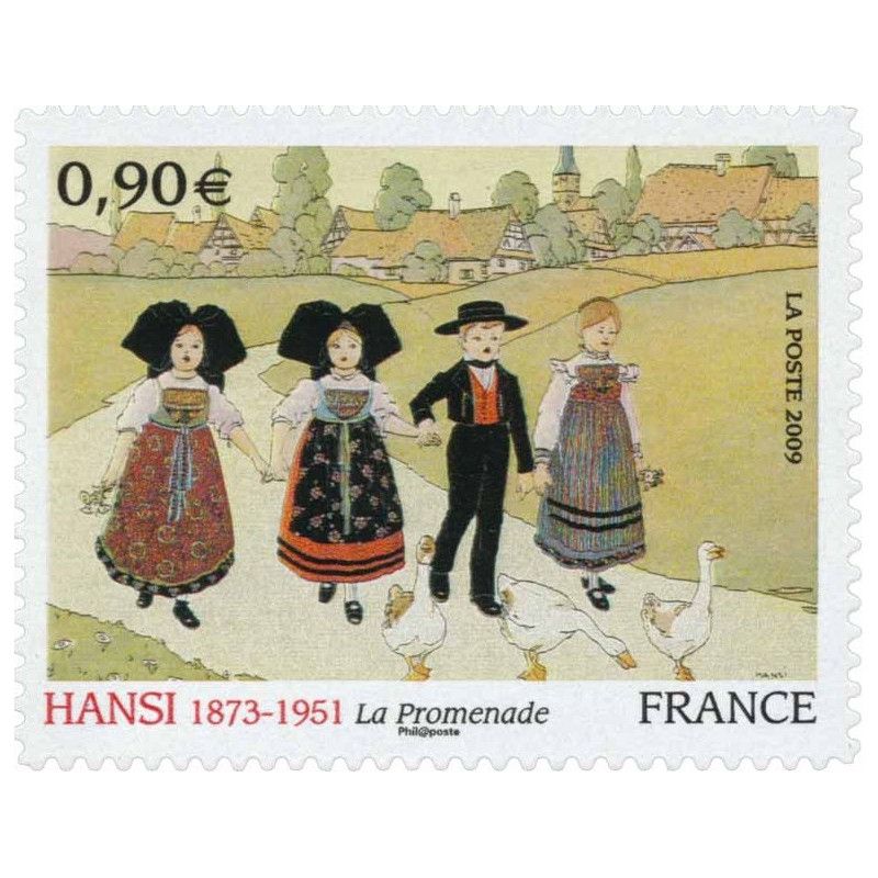 Timbre autoadhésif de France N°370 - Hansi.