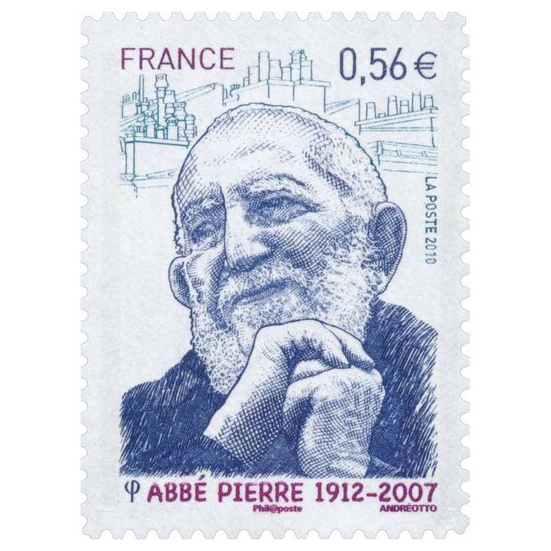 Timbre autoadhésif de France N°389 - Abbé Pierre.