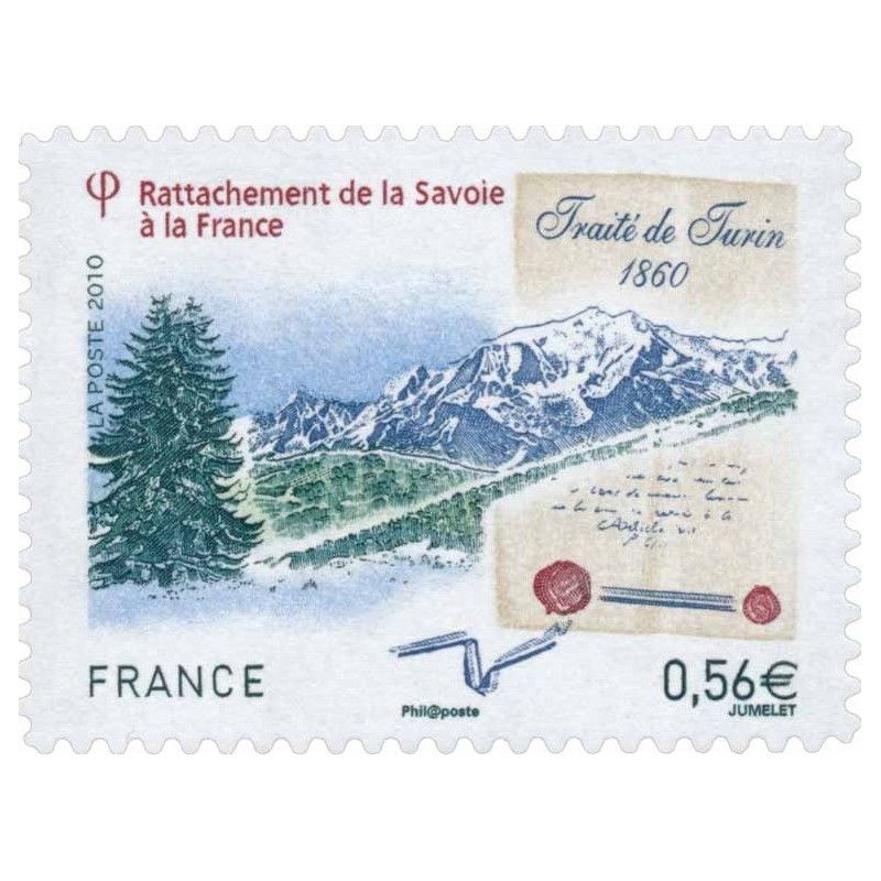 Timbre autoadhésif de France N°415 - Traité de Turin.